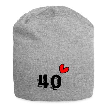 40 JAHRE. 40-jähriges JUBILÄUM. JUBILÄUM 40 JAHRE. 40 - Jersey-Beanie - Grau meliert - Vorne