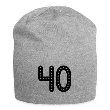 40 JAHRE. 40-jähriges JUBILÄUM. JUBILÄUM 40 JAHRE. 40 - Jersey-Beanie - Grau meliert - Vorne