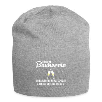 Bauherrin Hausbau Eigenheim Richtfest 2022 Damen - Jersey-Beanie - Grau meliert - Vorne