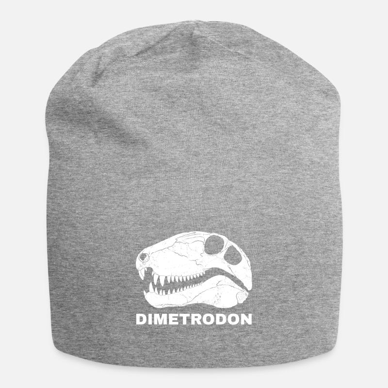 Crâne fossile de dimétrodon - Bonnet en jersey - gris chiné