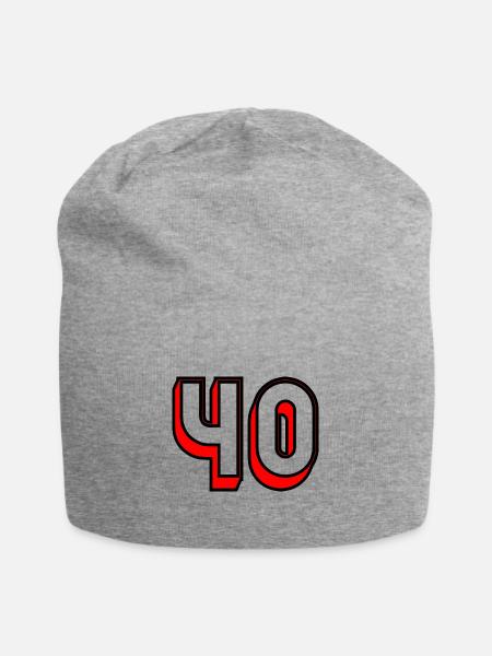 40 JAHRE. 40-jähriges Jubiläum. GEBURTSTAG 40 JAHRE. 40 - Jersey-Beanie - Grau meliert