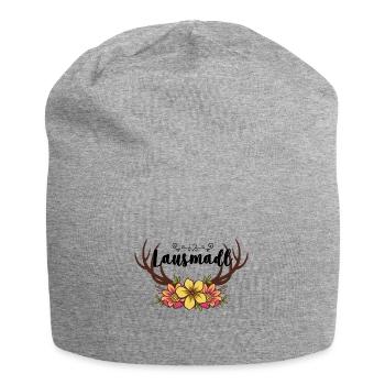 Lausmadl | Trachten Mode Dirndl - Jersey-Beanie - Grau meliert - Vorne