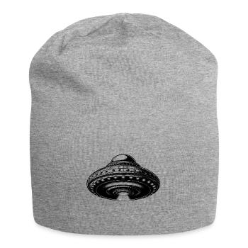 Schwebende Fliegende ungewöhnliche Untertasse - Jersey-Beanie - Grau meliert - Vorne