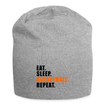 EAT SLEEP BASKETBALL REPEAT GIFT STREETBALL - Jersey Beanie - heather grey - Front