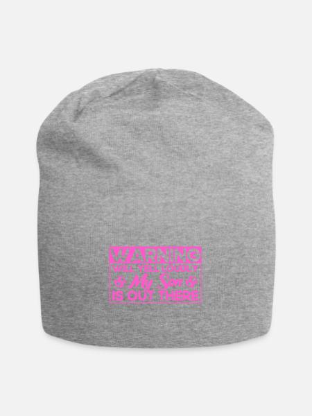 Fußball Mama Sohn Mutter Geschenk - Jersey-Beanie - Grau meliert