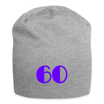 60 JAHRE. 60-JÄHRIGES JUBILÄUM. GEBURTSTAG 60 JAHRE. 60 - Jersey-Beanie - Grau meliert - Vorne