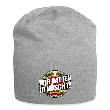 Wir hatten ja nüscht - DDR Spruch (v1) - Jersey-Beanie - Grau meliert - Vorne