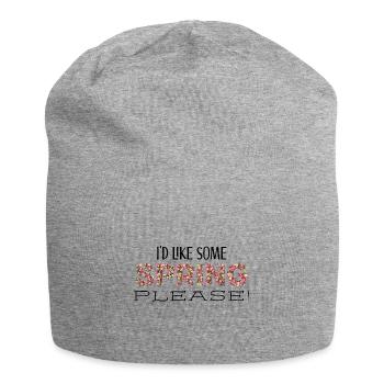 spring please sw - Jersey Beanie - heather grey - Front