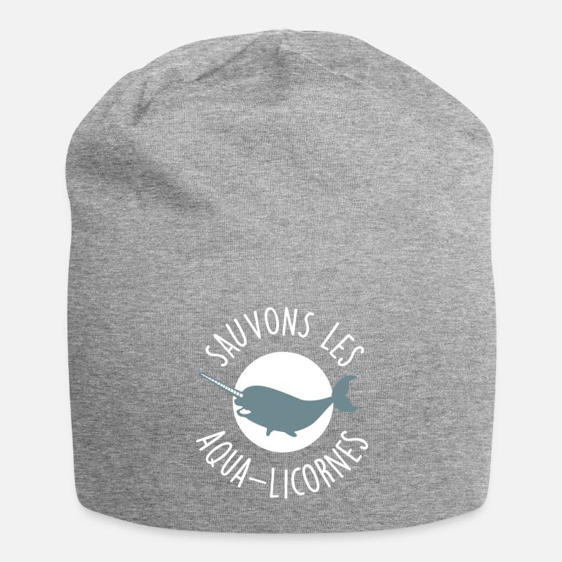 Les aqua-licornes - Bonnet en jersey - gris chiné