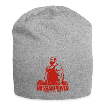 Russian Power Gym Fitness Russie Russe - Bonnet en jersey - gris chiné - Devant