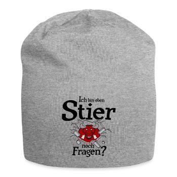 Stier Sternzeichen Tierkreiszeichen - Jersey-Beanie - Grau meliert - Vorne