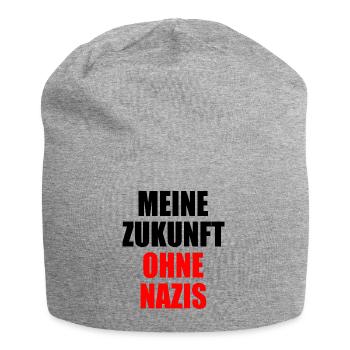 meine zukunft ohne nazis - Jersey-Beanie - Grau meliert - Vorne