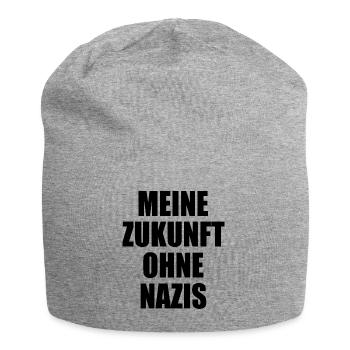 Meine zukunft ohne nazis - Jersey-Beanie - Grau meliert - Vorne