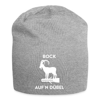 Bock auf ´n Dübel / Kiffen Cannabis Weed 420 Bong - Jersey-Beanie - Grau meliert - Vorne