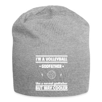 Ich bin ein Patenonkel Volleyballer, viel cooler - Jersey-Beanie - Grau meliert - Vorne