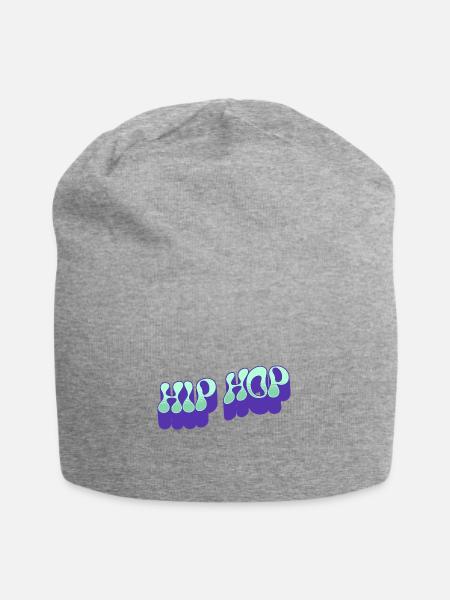 Hip Hop - Jersey-Beanie - Grau meliert