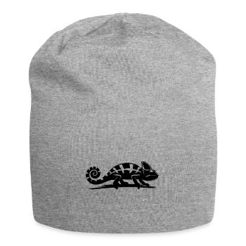 Kinder Chamäleon wandert über einen Ast - Jersey-Beanie - Grau meliert - Vorne
