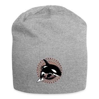 Orca killer whale - Jersey Beanie - heather grey - Front