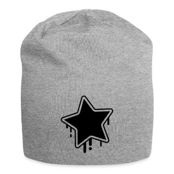 Conception en étoile - Bonnet en jersey - gris chiné - Devant