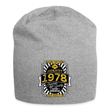 1978 FEBRUAR - Jersey-Beanie - Grau meliert - Vorne