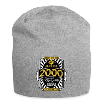 2000 AUGUST - Bonnet en jersey - gris chiné - Devant