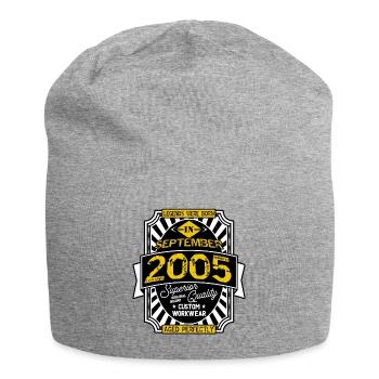 SEPTEMBER 2005 - Jersey-Beanie - Grau meliert - Vorne