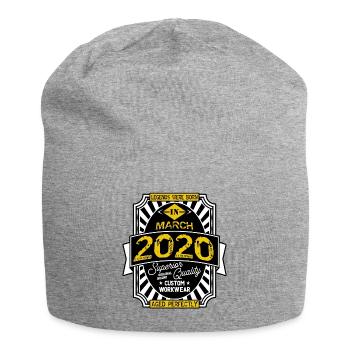 MÄRZ 2020 - Jersey-Beanie - Grau meliert - Vorne