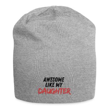 Großartig wie meine Tochter - Jersey-Beanie - Grau meliert - Vorne