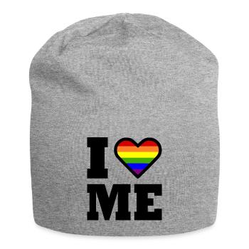 I love me - Jersey Beanie - heather grey - Front