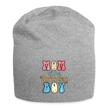 Mom of the birthday boy, Birthday present - Jersey Beanie - heather grey - Front