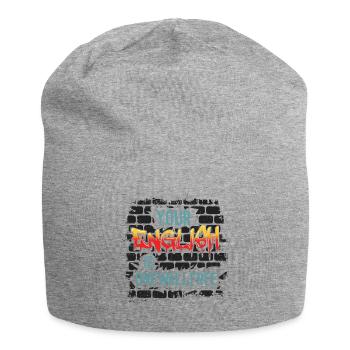 Votre anglais est onewallfree. Votre anglais est ... - Bonnet en jersey - gris chiné - Devant