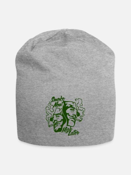 Unkraut Grafik - Jersey-Beanie - Grau meliert