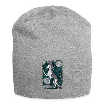 Lévrier magique en tenue de sorcier pour sorcier - Bonnet en jersey - gris chiné - Devant