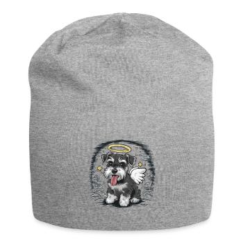 Schnauzer miniature comme ange - Bonnet en jersey - gris chiné - Devant