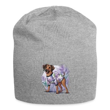 Chien lion à crête dorsale rhodésienne dans le style de dessin animé - Bonnet en jersey - gris chiné - Devant
