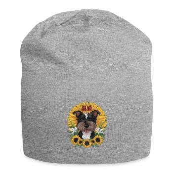 Niedliches Cartoon Design mit Norfolk Terrier - Jersey-Beanie - Grau meliert - Vorne