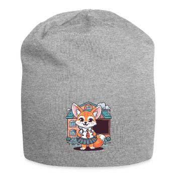Renard du désert Fennek avec uniforme scolaire - Bonnet en jersey - gris chiné - Devant