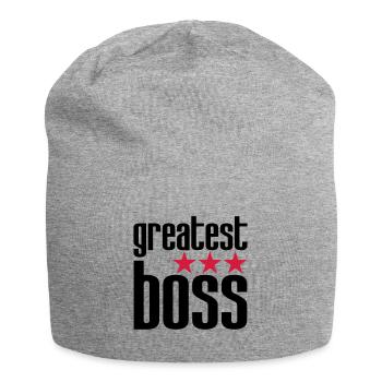 Bester Boss - Jersey-Beanie - Grau meliert - Vorne