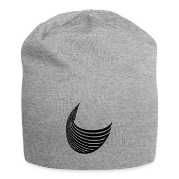 Aile à rayures géométriques - Bonnet en jersey - gris chiné - Devant