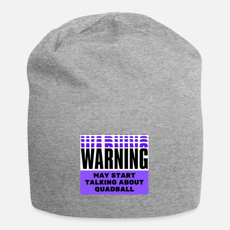 Warning may start talking about quadball. - Jersey Beanie - heather grey
