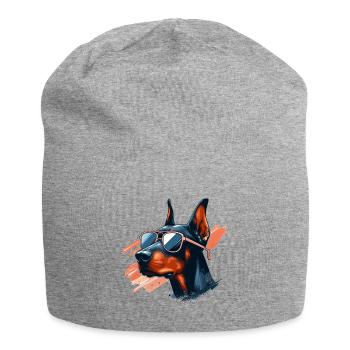 Doberman The Bodyguard - Jersey Beanie - heather grey - Front
