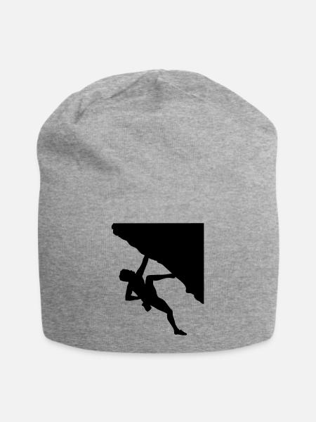 Kletterer, Klettern - Jersey-Beanie - Grau meliert