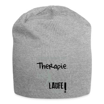 Therapie Laufen - Jersey-Beanie - Grau meliert - Vorne