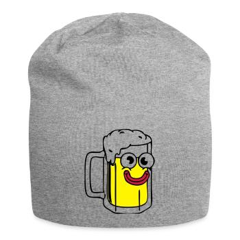 Bier - Jersey-Beanie - Grau meliert - Vorne