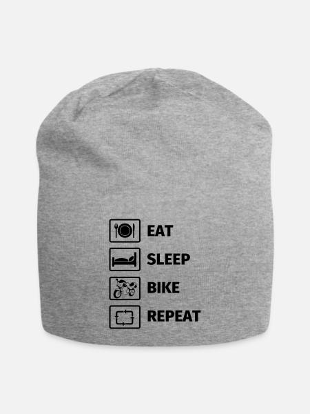 EAT SLEEP BIKE REPEAT - Jersey-Beanie - Grau meliert