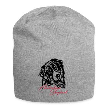Australian Shepherd Aussie Hunde Hund Wilsigns - Jersey-Beanie - Grau meliert - Vorne