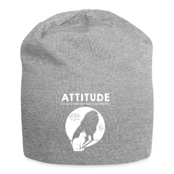 Attitude - Cat - Jersey Beanie - heather grey - Front