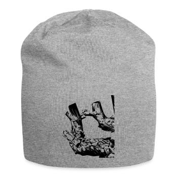 Cep de vigne - Bonnet en jersey - gris chiné - Devant