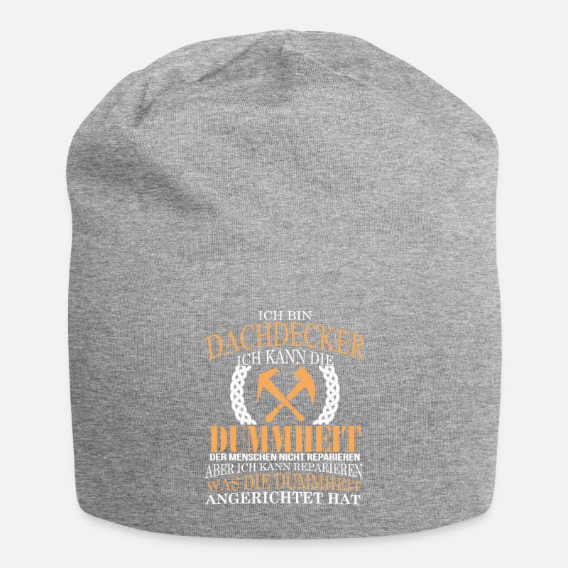 Ich bin ein Dachdecker! - Jersey-Beanie - Grau meliert