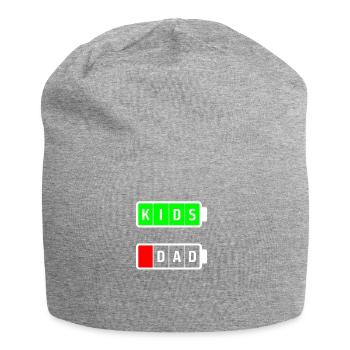 dad kids white - Jersey Beanie - heather grey - Front